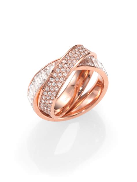 michael kors rose gold crossover ring|Pavé Rose Gold.